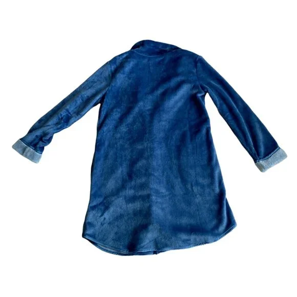 Koolaburra by UGG womens robe size XS soft fleece blue - Picture 2 of 7